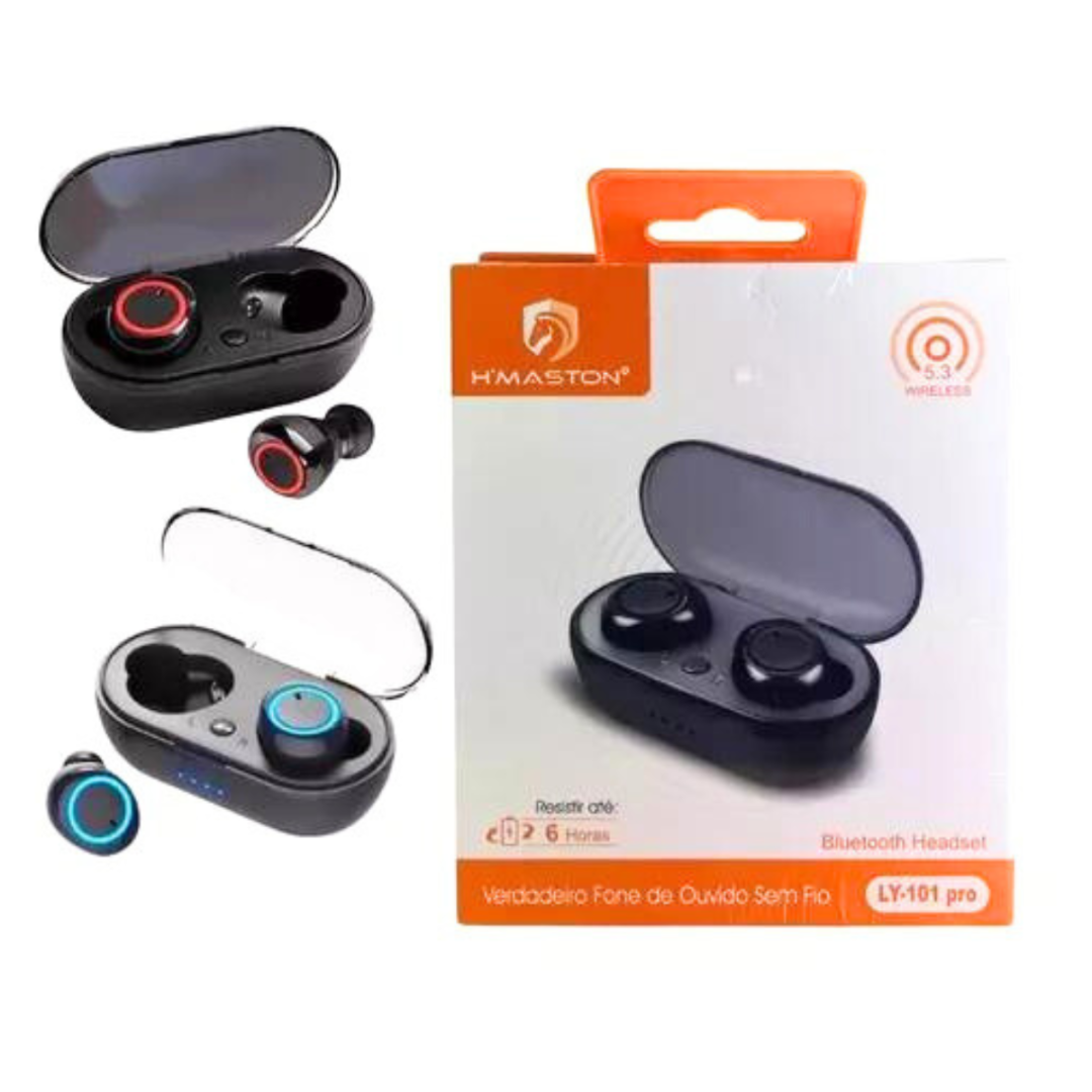 Fone De Ouvido Sem Fio Bluetooth 5.0 In-ear Tws Hmaston Cor Preto
