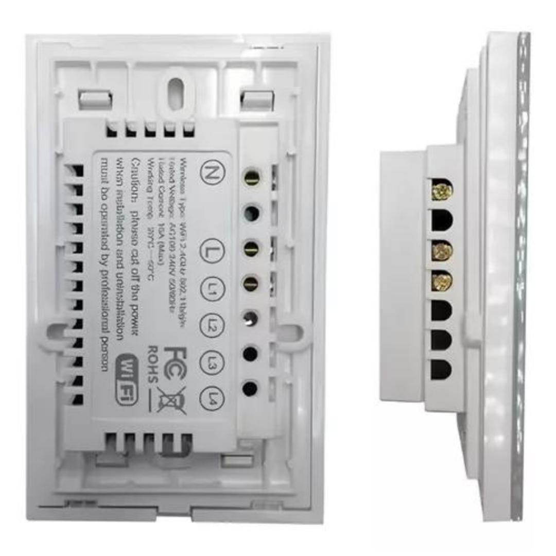 Interruptor Inteligente Wifi 3 Botões Led Alexa Google Home