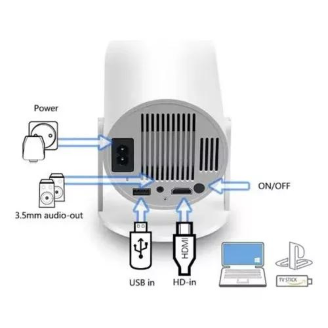 Projetor Android 11.0 4k Dual Wifi6 200 Ansi H713 Bt5.0 1080p