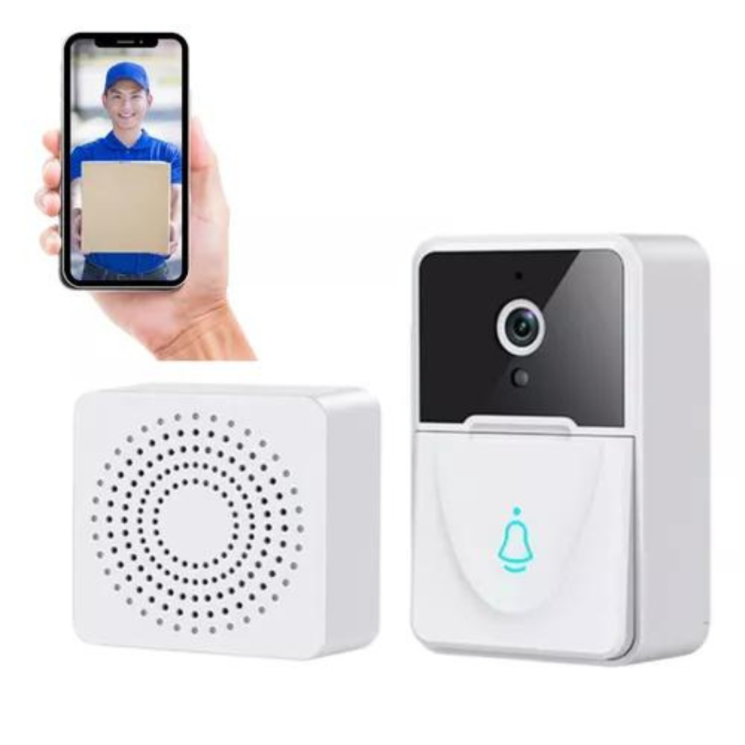 Campainha Interfone Inteligente Camera E Audio Wi-fi Sem Fio