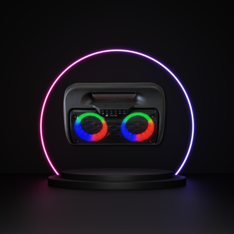 Caixa De Som Amplificada Wireless Speaker Kts 1267 Bluetooth Cor Preto