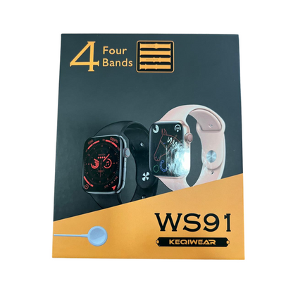 Relógio Smartwatch WS91+ 4 Pulseiras