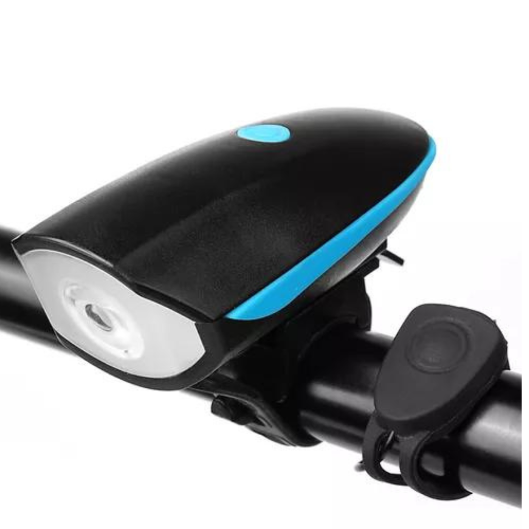 Farol de Bicicleta Led Recarregável Com Buzina