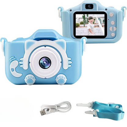 Câmera Fotográfica Infantil Digital 1080p Com Capa e alça