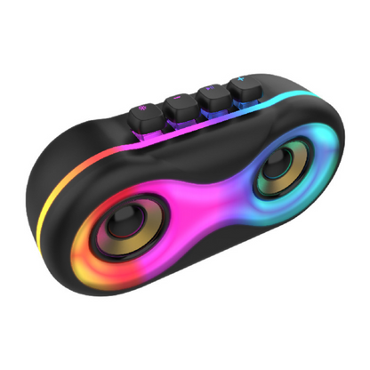 Caixa de Som Bluetooth Alto-falante Portátil RGB USB Auxiliar Cartão SD