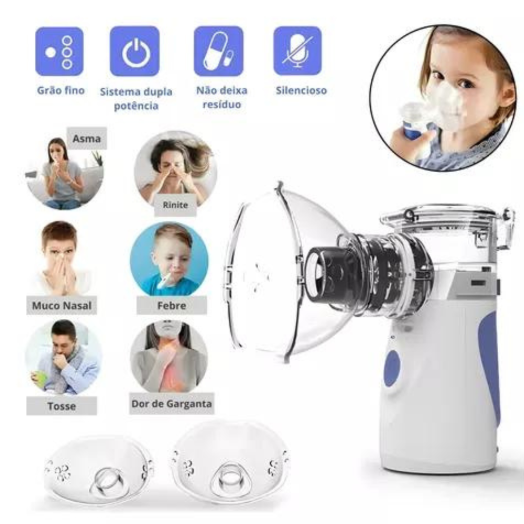 Inalador Nebulizador Portátil Adulto Infantil Ultrassonico