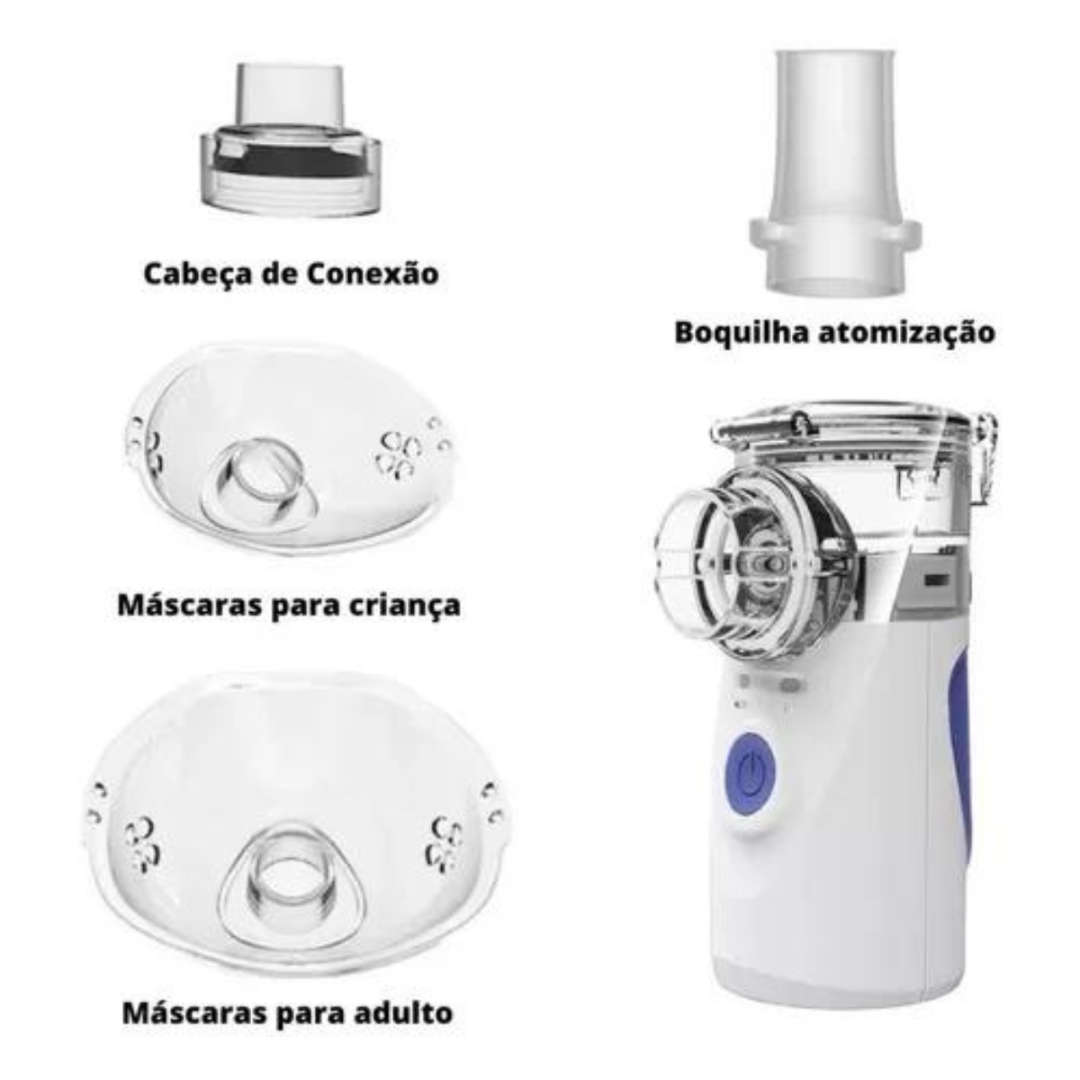 Inalador Nebulizador Portátil Adulto Infantil Ultrassonico
