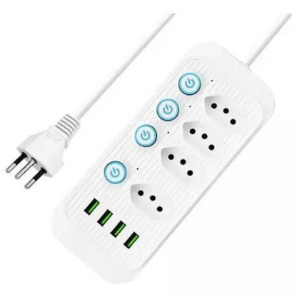 Extensão 4 Tomadas Com Botão On/Off Bivolt