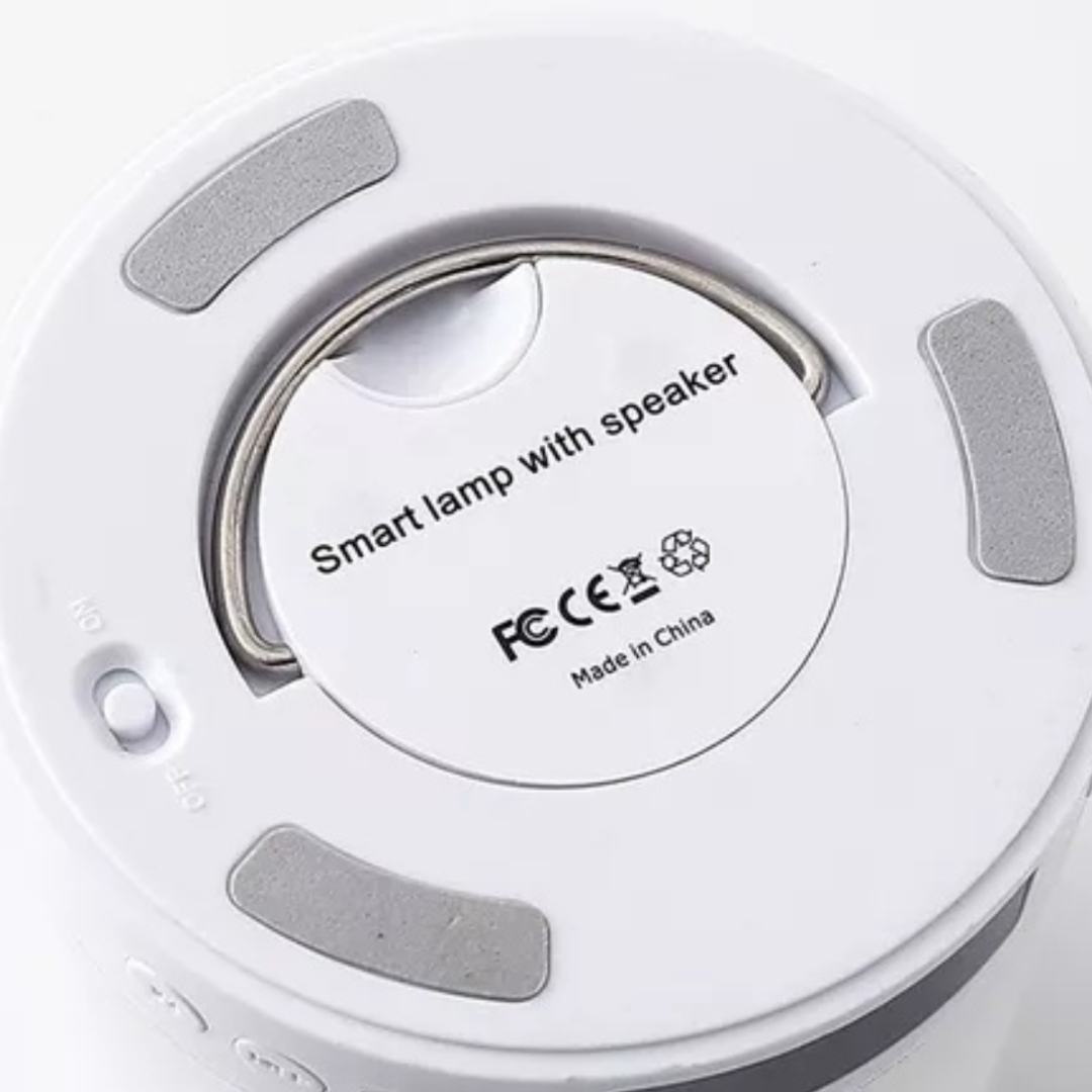 Caixa De Som Bluetooth com Abajur Led Multicolor