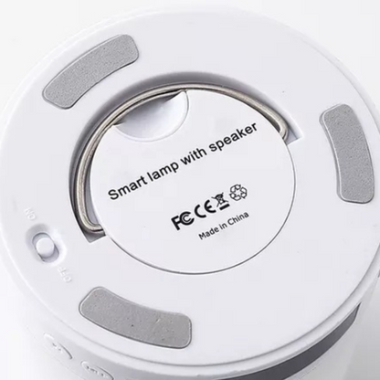 Caixa De Som Bluetooth com Abajur Led Multicolor