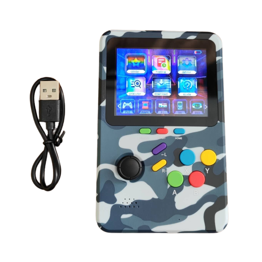 Console Mini Vídeo Game Portátil 8 Mil Jogos Retrô 64GB Q2