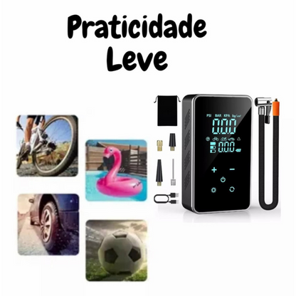 Bomba Ar Elétrica Inteligente 150 Psi Recarregável Sem Fio