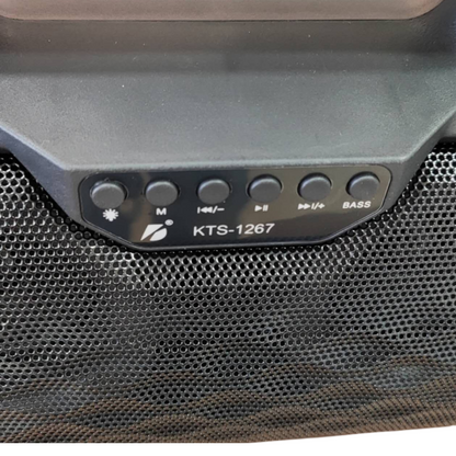 Caixa De Som Amplificada Wireless Speaker Kts 1267 Bluetooth Cor Preto
