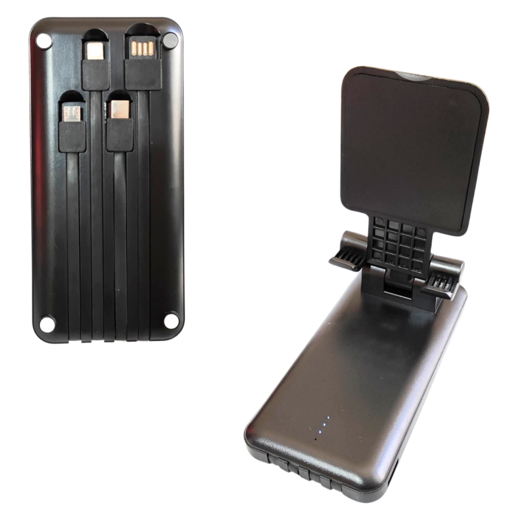 Carregador Portátil 10000mAh C/ Suporte Celular