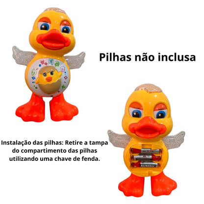 Patinho Dançarino Infantil C/ Som E Luz
