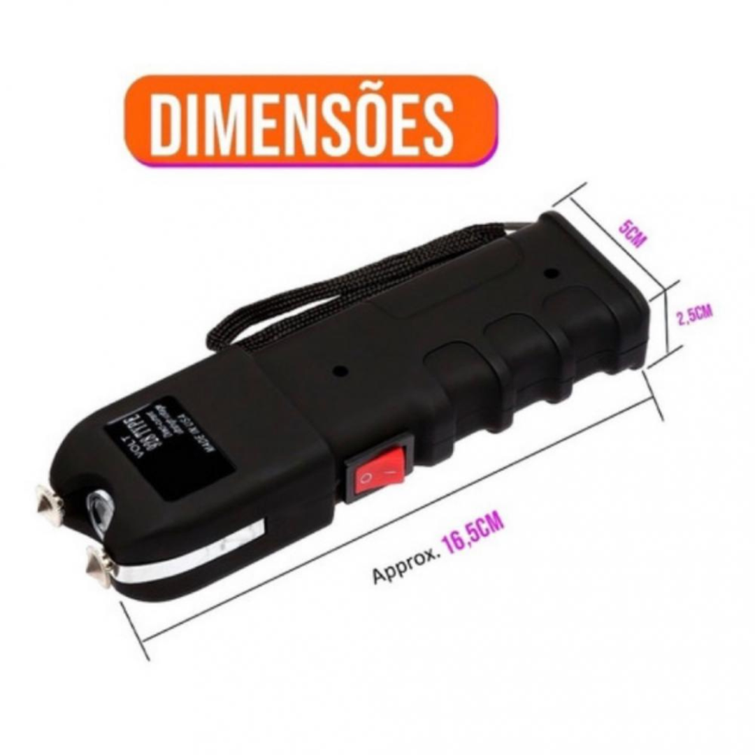 Lanterna de Choque Tática De Led Recarregável