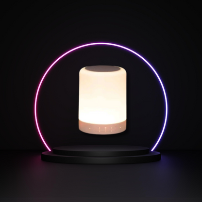 Caixa De Som Bluetooth com Abajur Led Multicolor