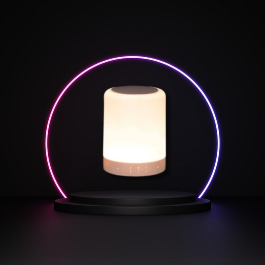 Caixa De Som Bluetooth com Abajur Led Multicolor